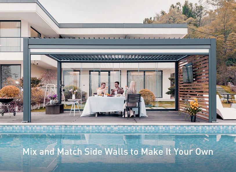 FlexPatio POWER+ PRO Gen 2 Motorized Pergola (Wall-Mounted)