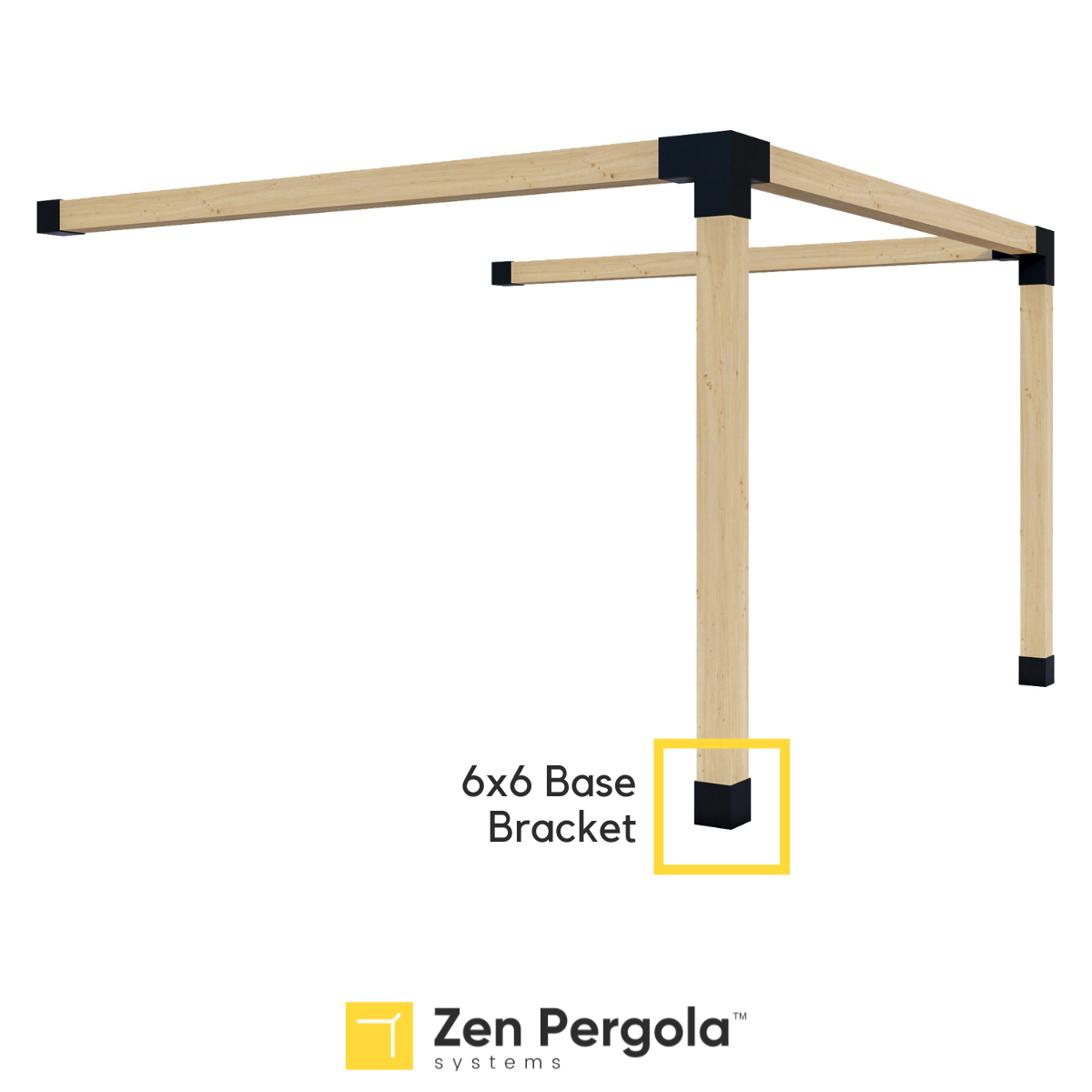 Pergola Post Base Bracket (for 6x6 Wood Posts)