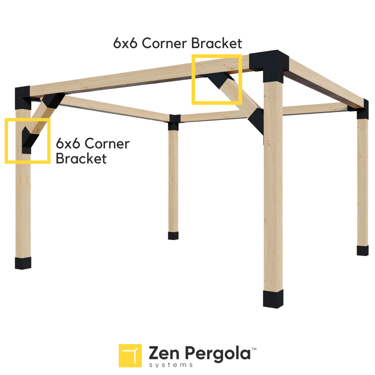 Pergola Support Bracket (for 6x6 Wood Posts)