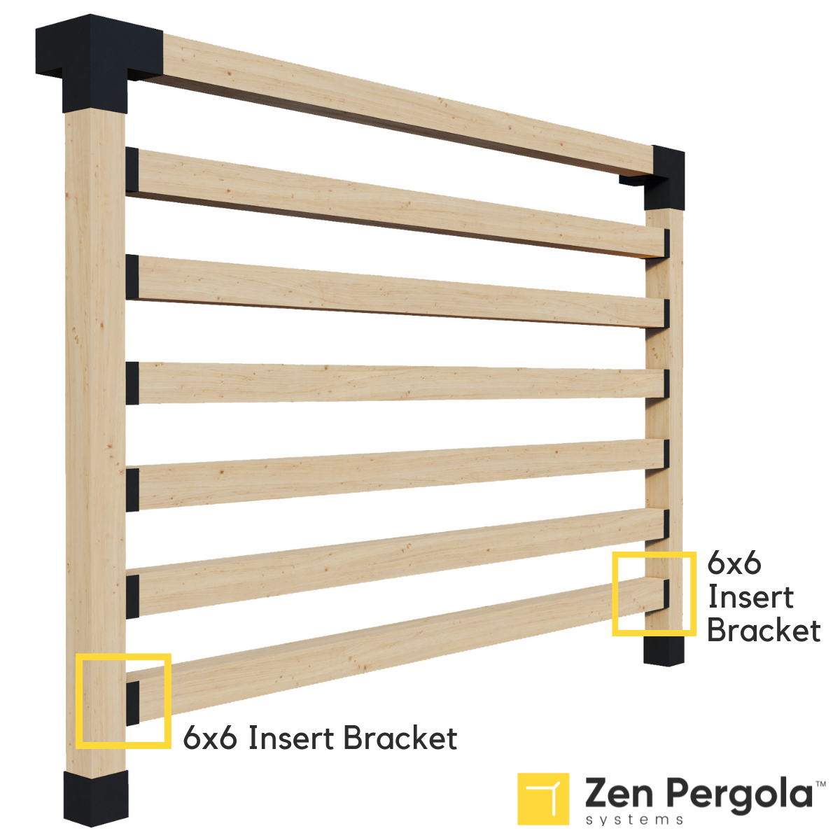 Pergola Insert Bracket (for 6x6 Wood Posts)