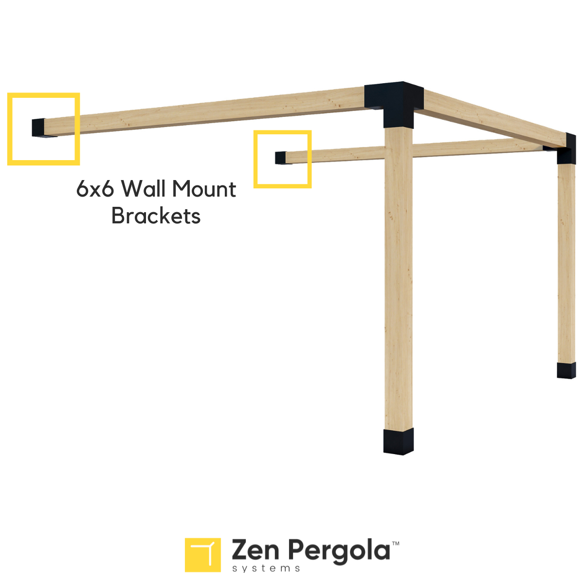 Pergola Wall Mount Bracket (for 4x4 Wood Posts)