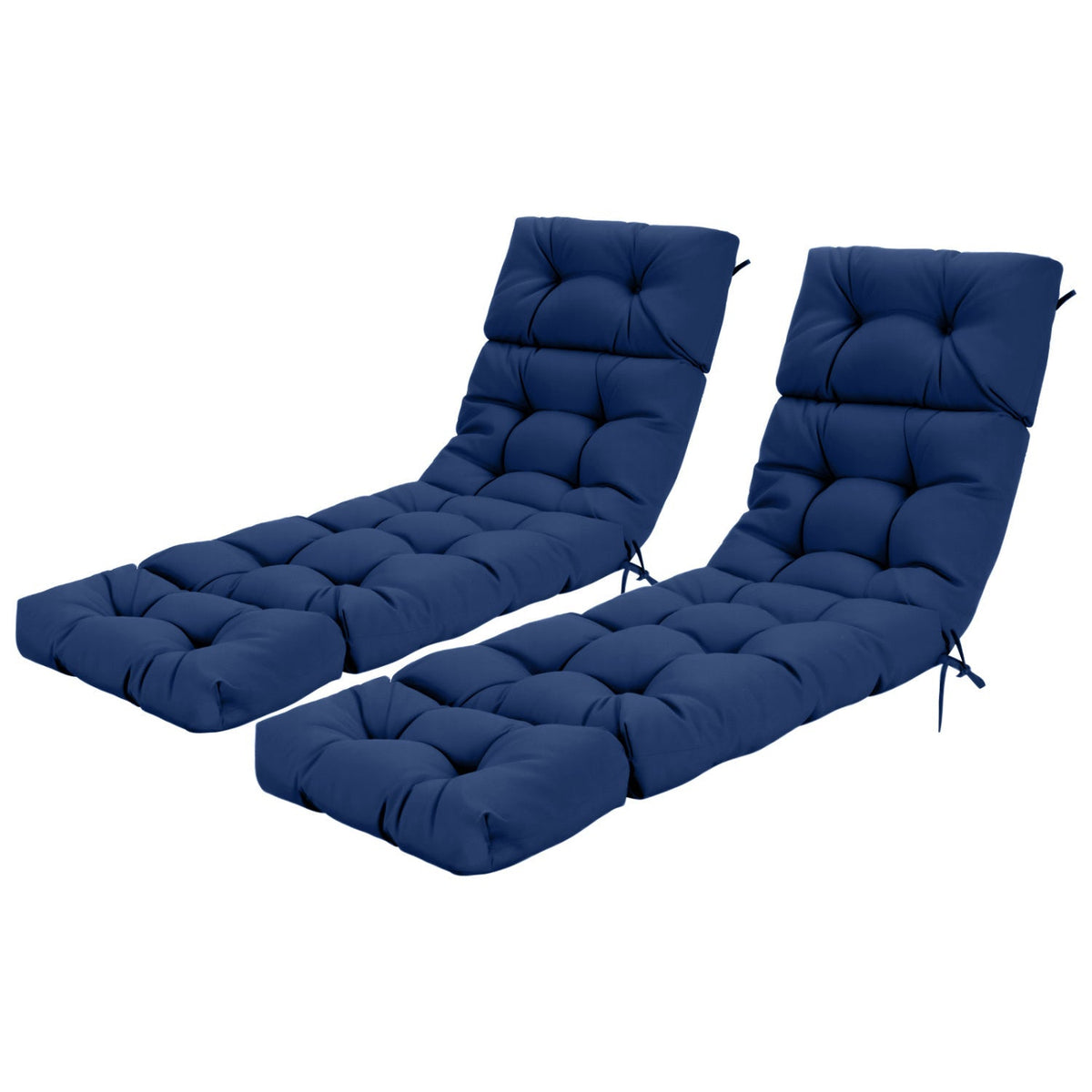 Set of 2 Outdoor Chaise Lounge Cushions – 73 x 22 in High-Back Cushions