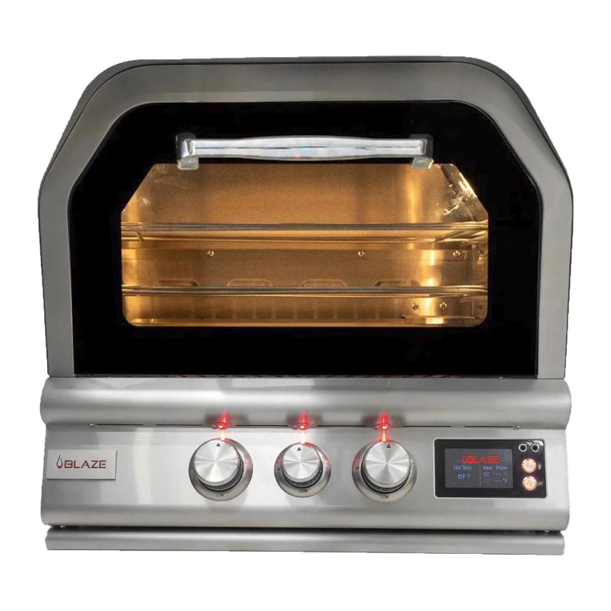 Blaze 26-Inch Built-In Gas Outdoor Pizza Oven with Rotisserie