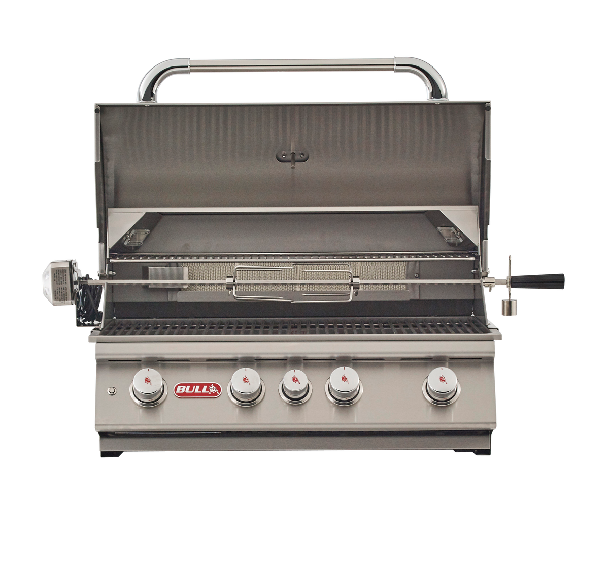 Bull Angus 30-Inch 4-Burner Built-In Gas Grill with Rear Infrared Burner & Rotisserie