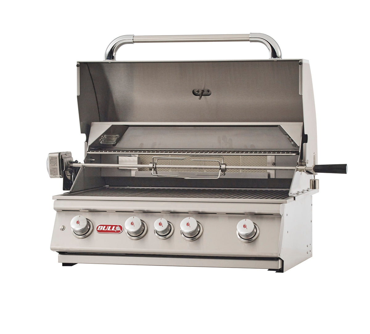 Bull Angus 30-Inch 4-Burner Built-In Gas Grill with Rear Infrared Burner & Rotisserie