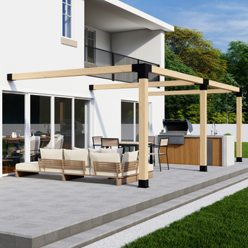 DIY Pergola Bracket Kit for an Attached Pergola Frame - Any Size Up to 24' x 12'