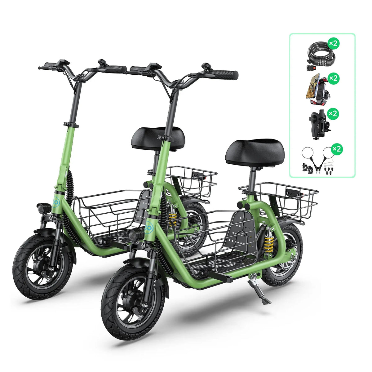 Gyroor C1 Pro 550W Electric Scooter with Seat – Dual Suspension, 25-Mile Range