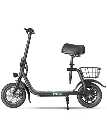Gyroor C1 450W Electric Scooter with Seat & Carry Basket – 36V 7.5Ah