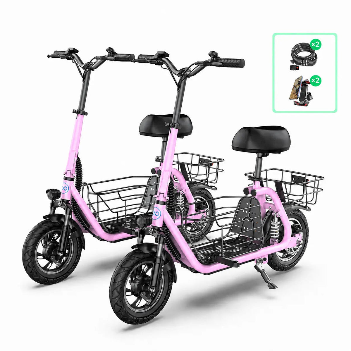 Gyroor C1 Pro 550W Electric Scooter with Seat – Dual Suspension, 25-Mile Range