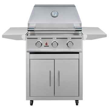 TrueFlame E-Series 25-Inch 3-Burner Gas Grill with Double Door Cart