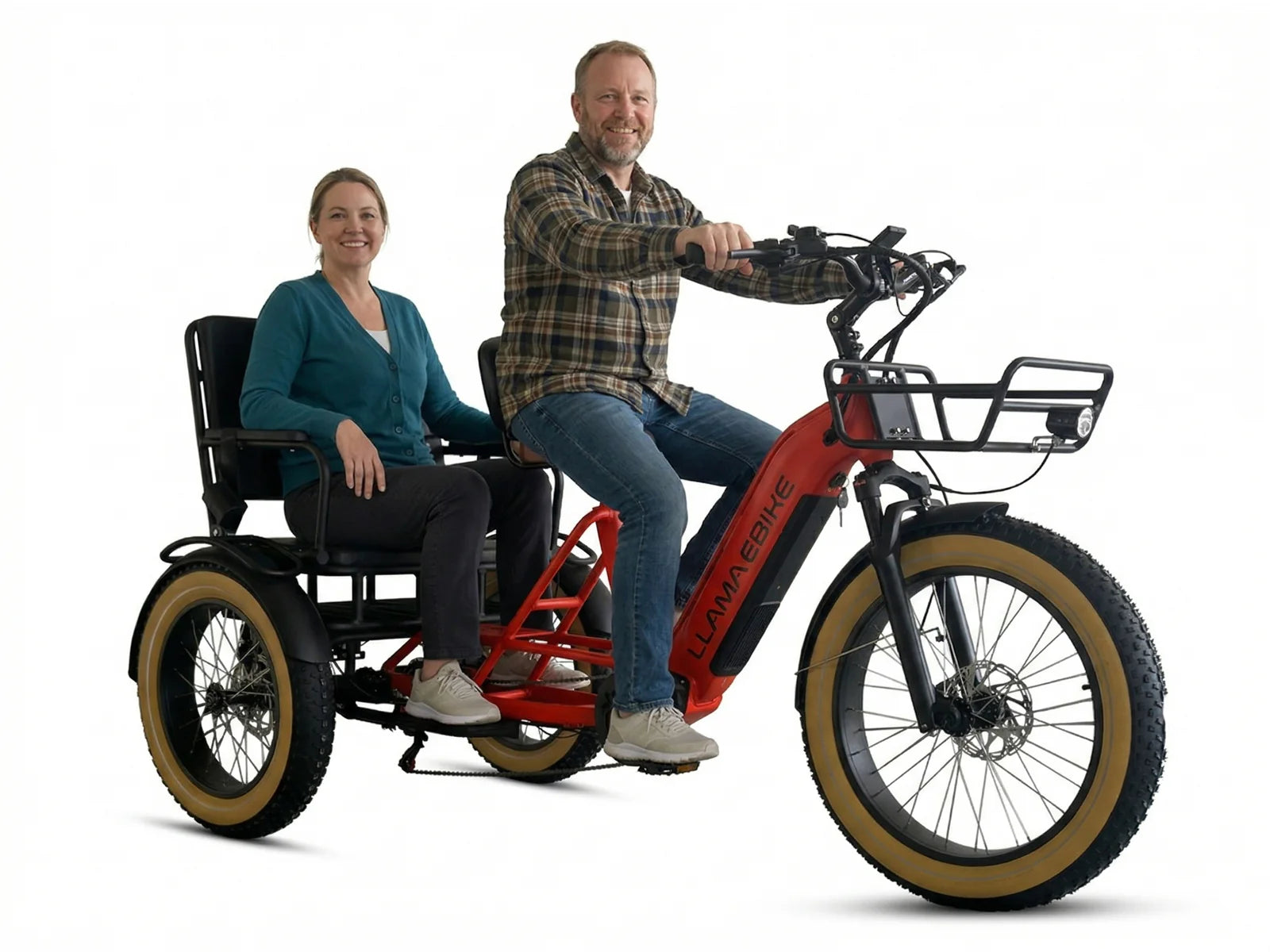 LLAMA CT12 Passenger Fat Tire 2-Seater Electric Trike