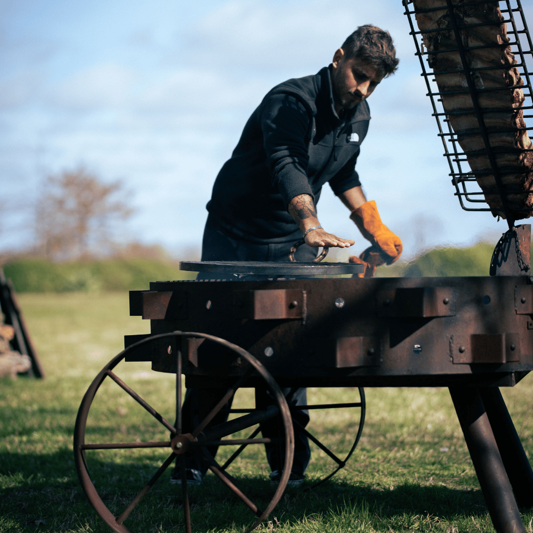 51-Inch Argentine Open Fire Grill with Pajarera – Outdoor BBQ Grill