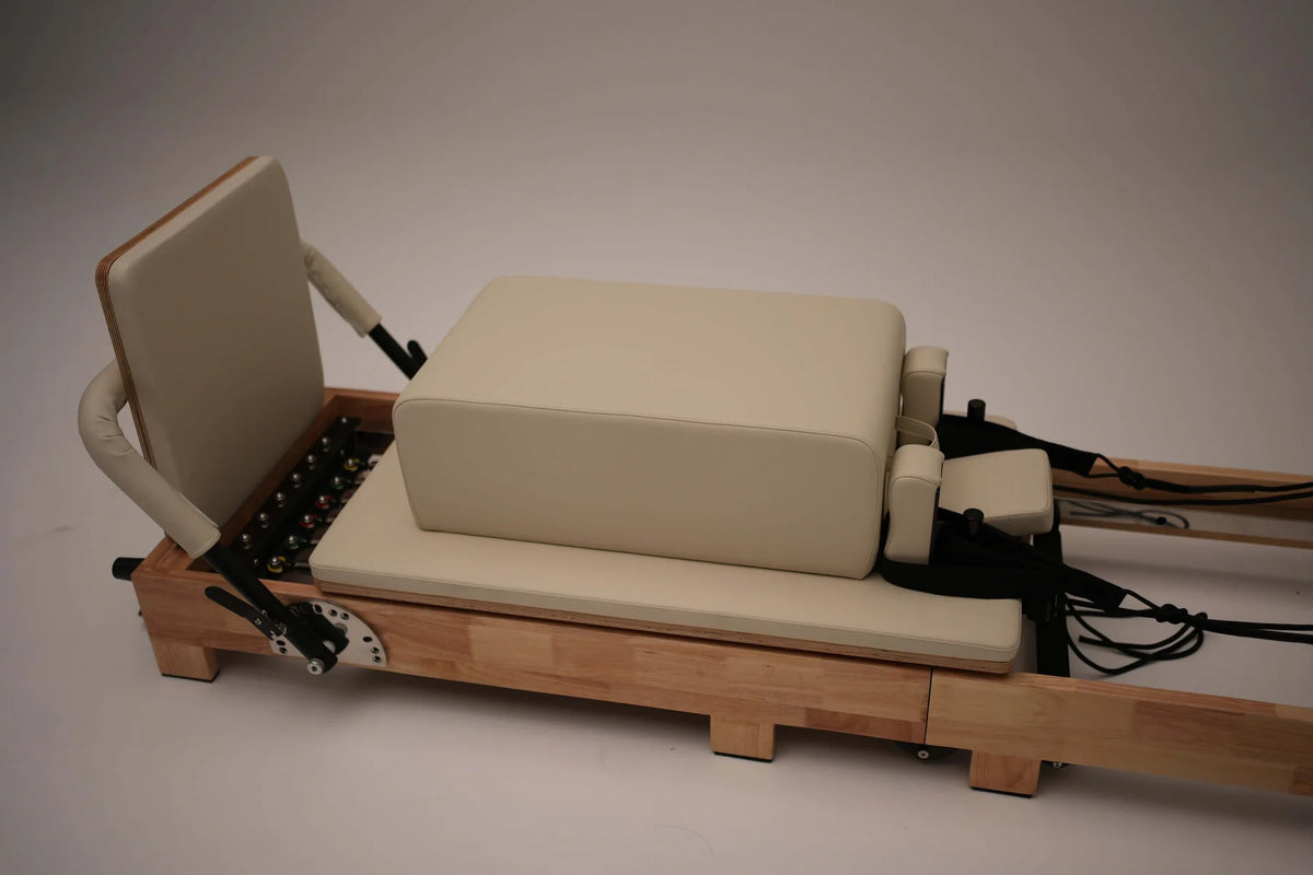 Foldable Eco Warrior Pilates Reformer with Jumpboard & Box