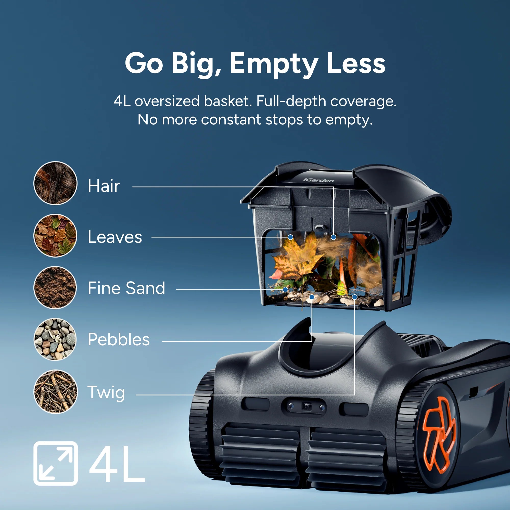 iGarden Robotic Pool Cleaner K-AI 65
