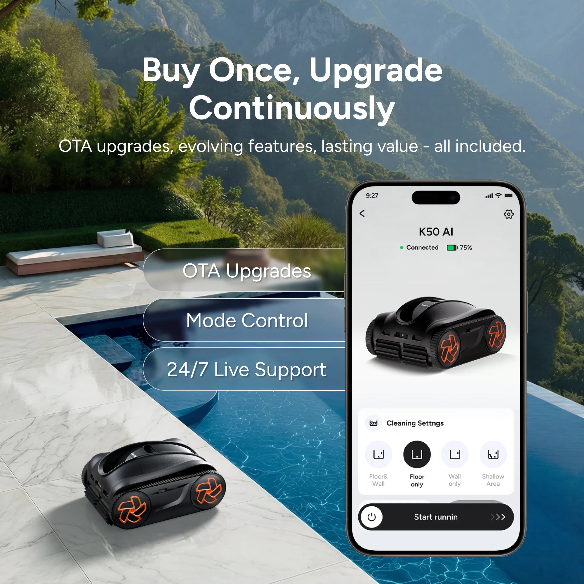 iGarden Robotic Pool Cleaner K-AI 65