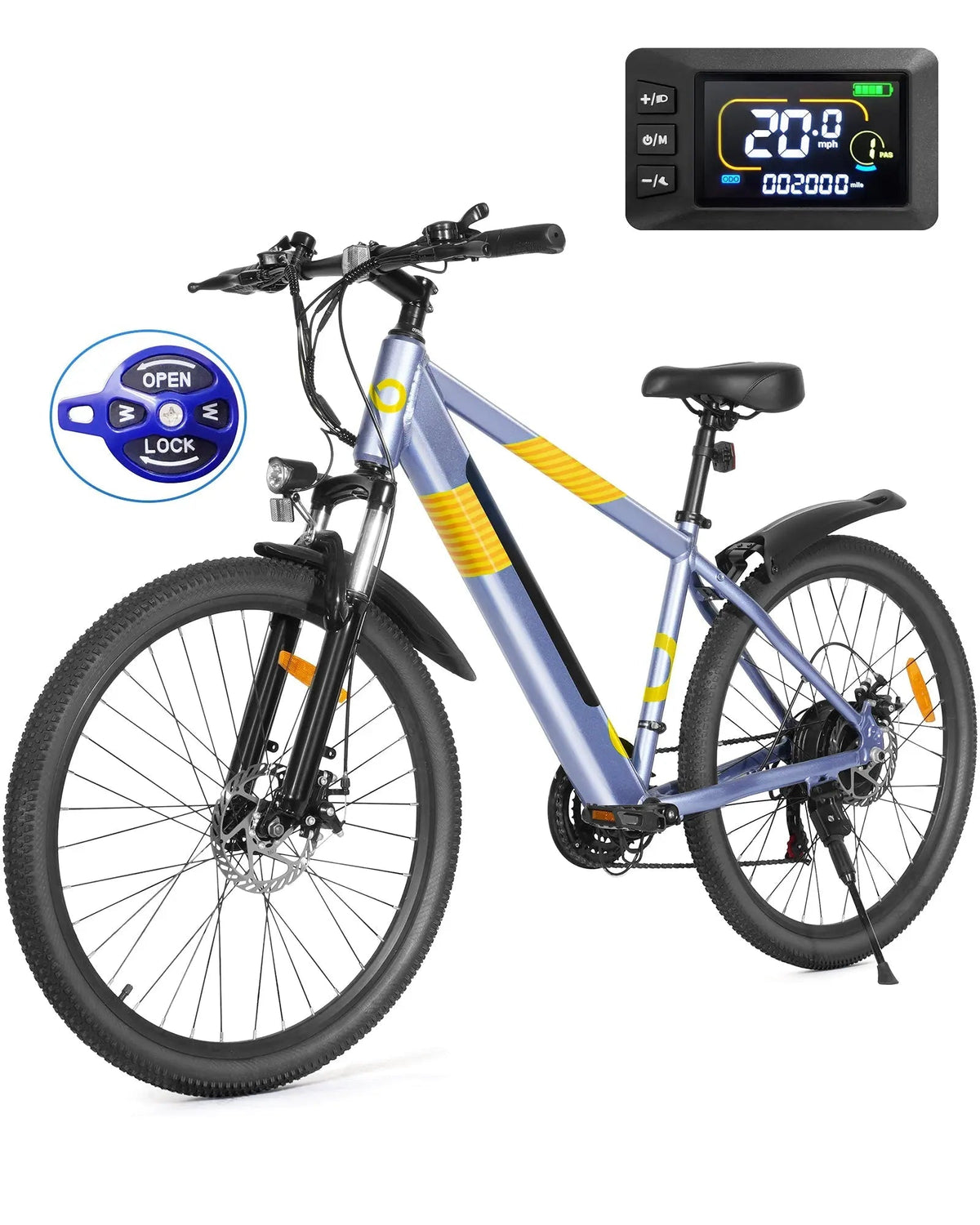 Gyroor EB262/EB263 26" Electric Bike – 350W/550W, 36V/48V, Shimano Gearing