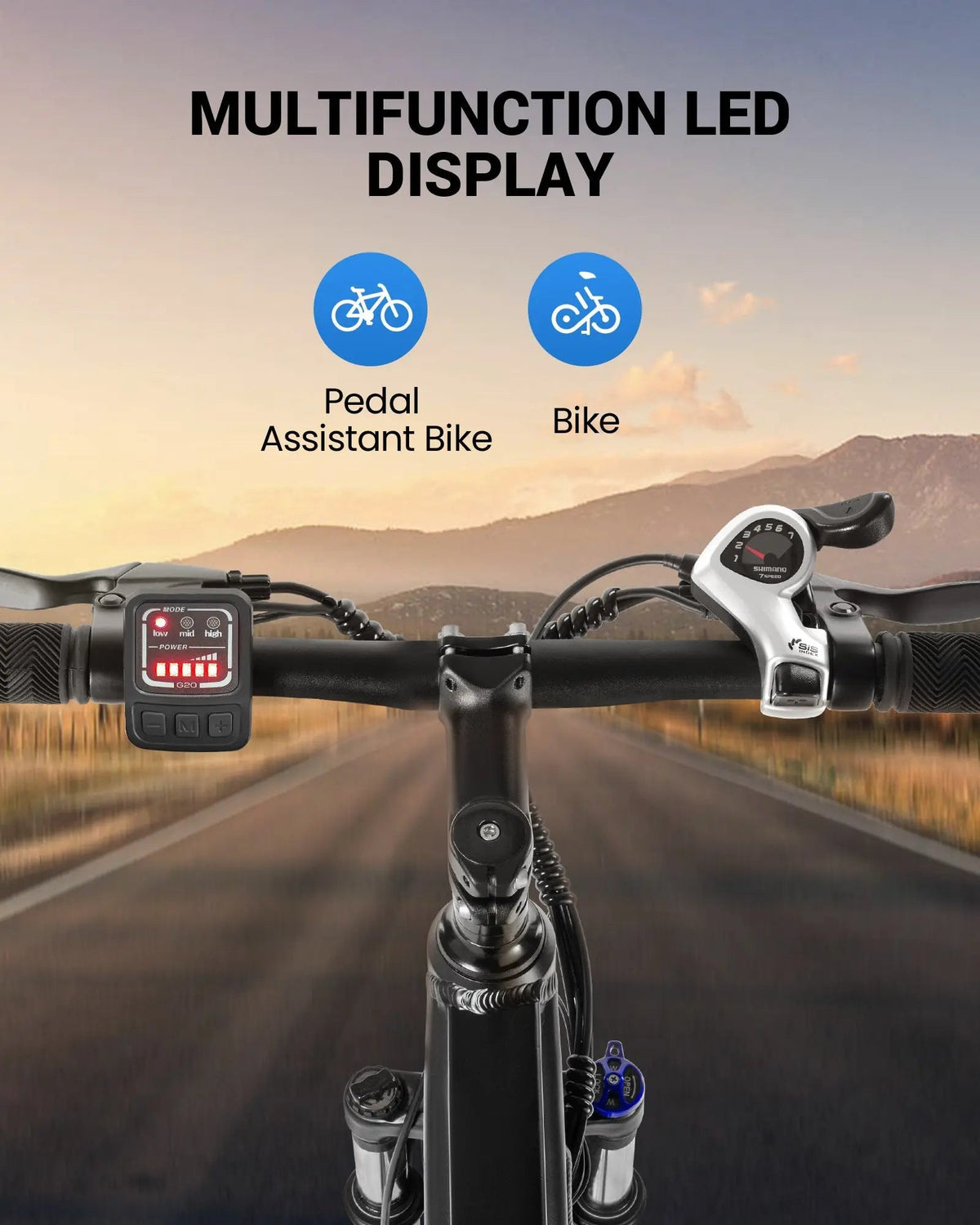 Gyroor EB262/EB263 26" Electric Bike – 350W/550W, 36V/48V, Shimano Gearing