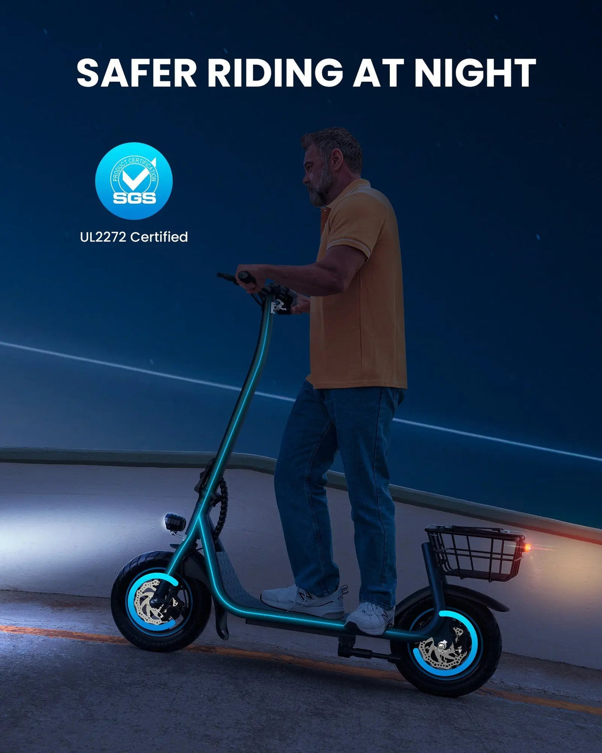 Gyroor X2 550W Electric Scooter – 800W Peak, 12 Pneumatic Tires, Folding