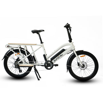 Eunorau-Max-Cargo-White-Electric-Bikes