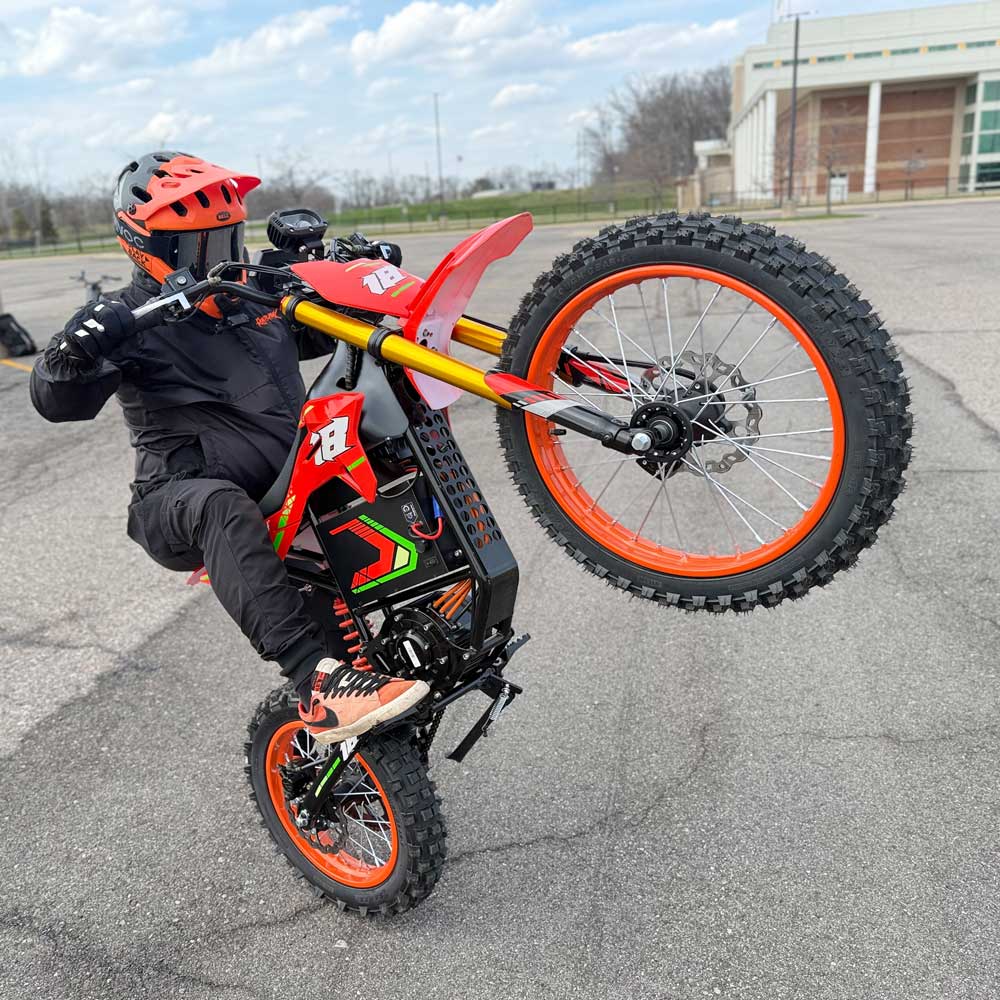 HappyRun F18 Electric Dirt Bike with Mid-Drive for Teens & Adults