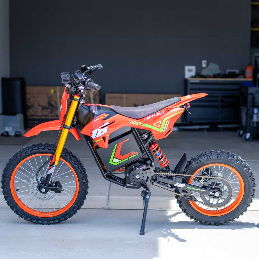 HappyRun F18 Electric Dirt Bike with Mid-Drive for Teens & Adults
