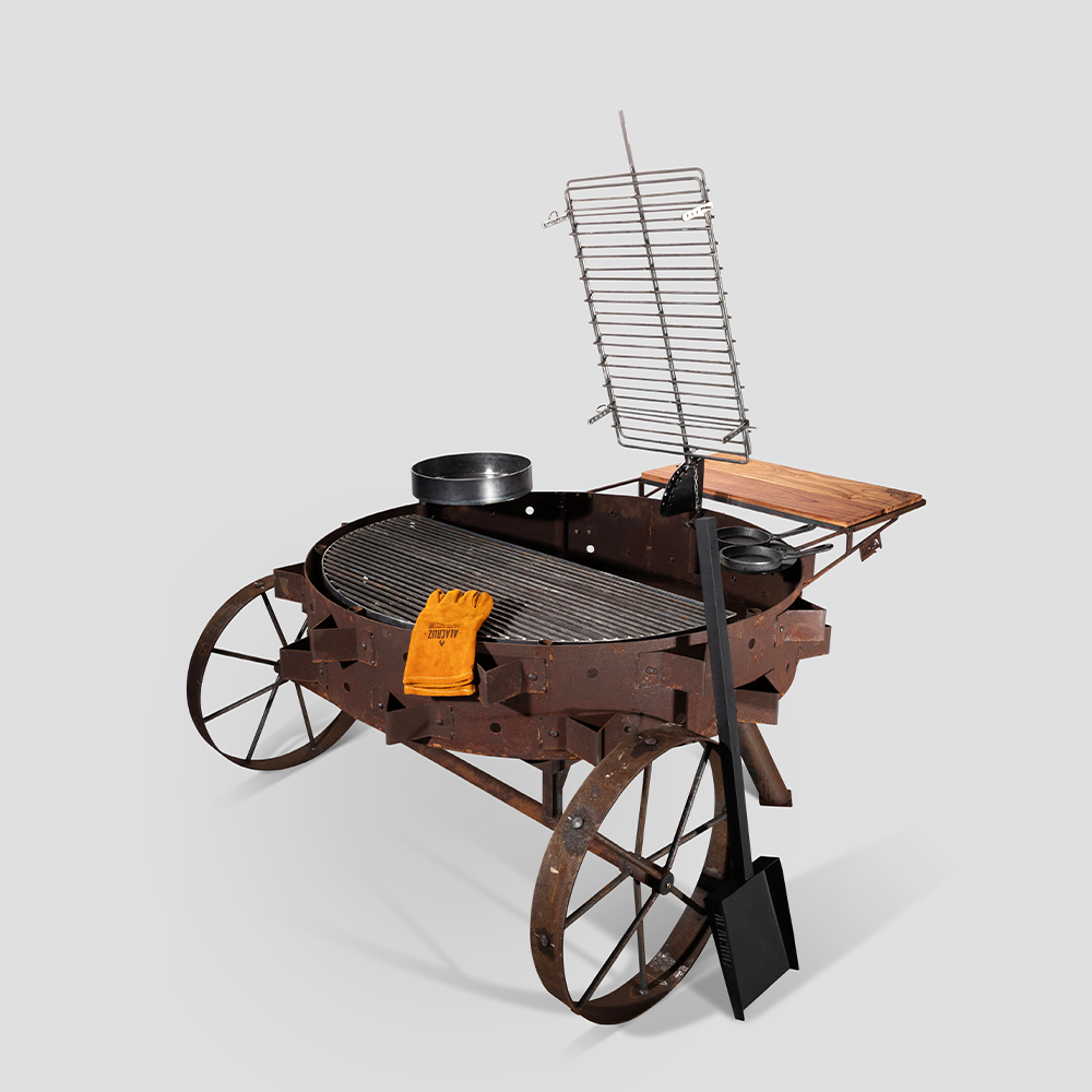 51-Inch Facon Argentine Open Fire Grill – Iron Outdoor BBQ Grill