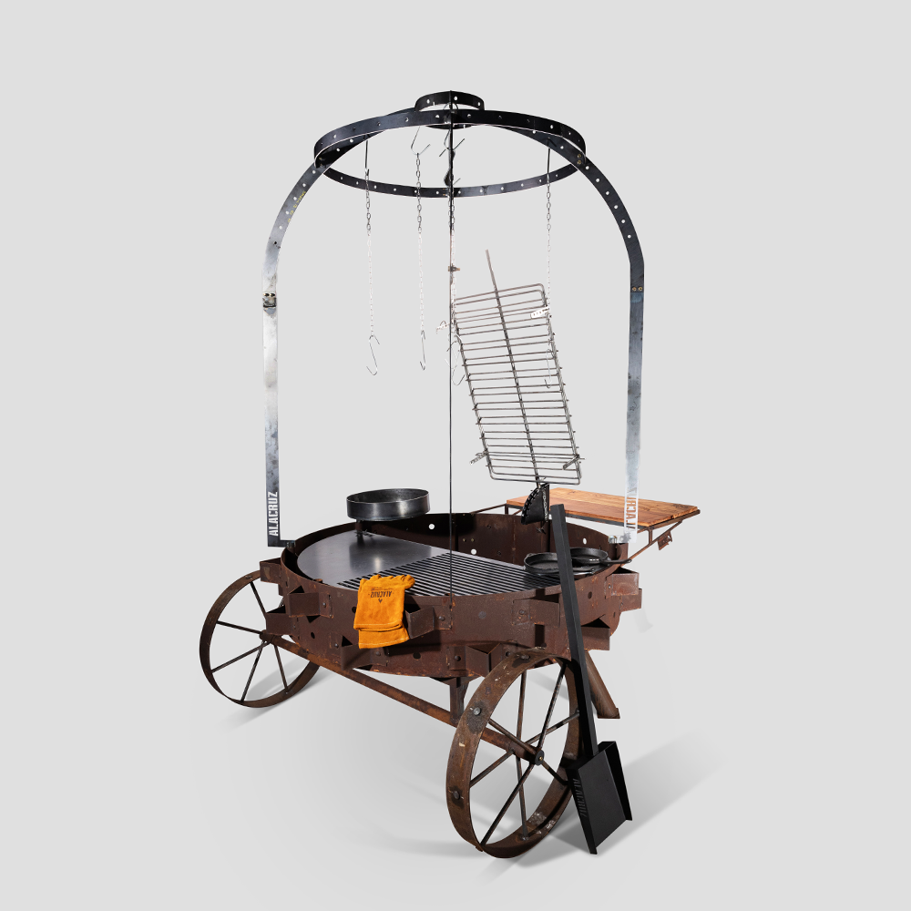 51-Inch Argentine Open Fire Grill with Pajarera – Outdoor BBQ Grill