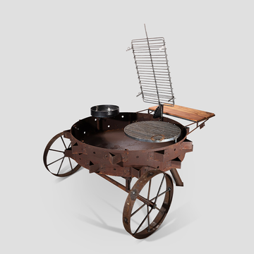 51-Inch Facon Argentine Open Fire Grill – Iron Outdoor BBQ Grill