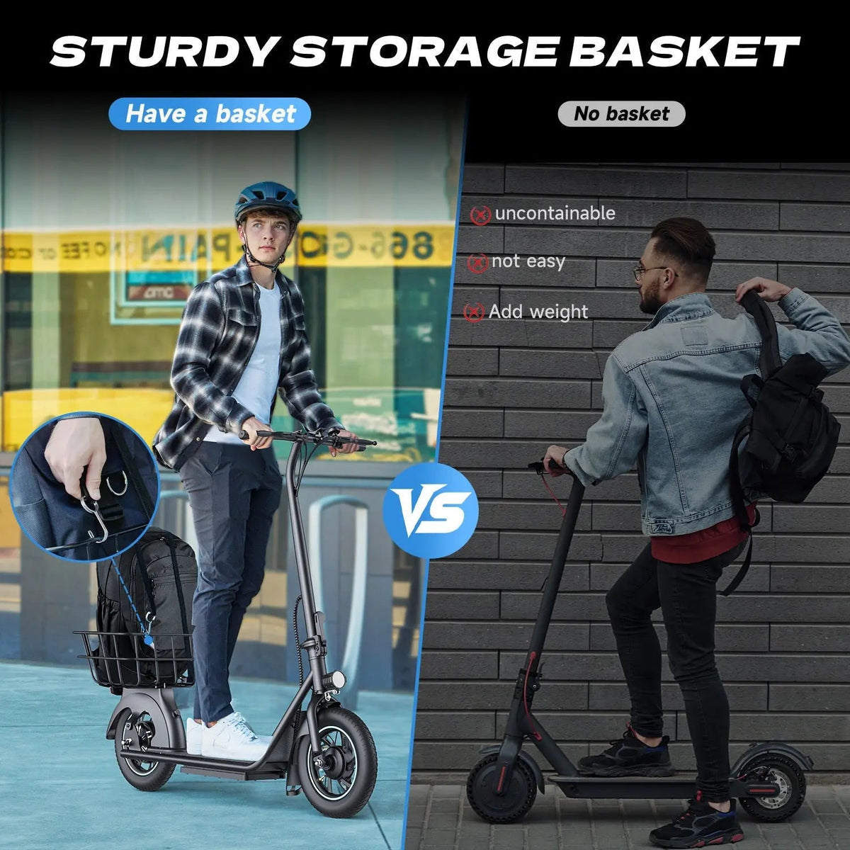 Gyroor X2 550W Electric Scooter – 800W Peak, 12 Pneumatic Tires, Folding