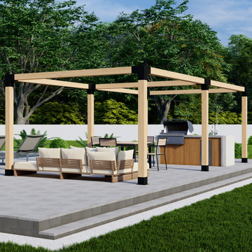 DIY Pergola Bracket Kit for a Freestanding Pergola Frame - Any Size Up to 24' x 12'