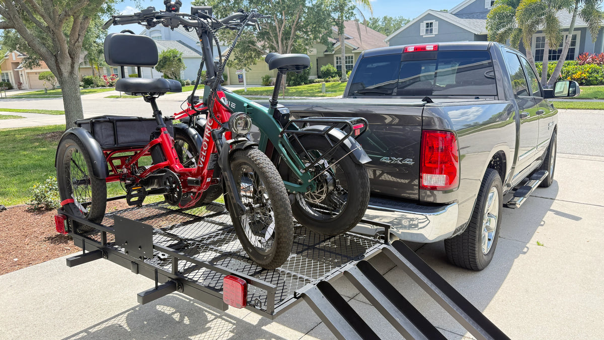 eTrike Hitch Rack - PRO HD 36-70 | 200 lb Platform Carrier with 3 Detachable Ramps