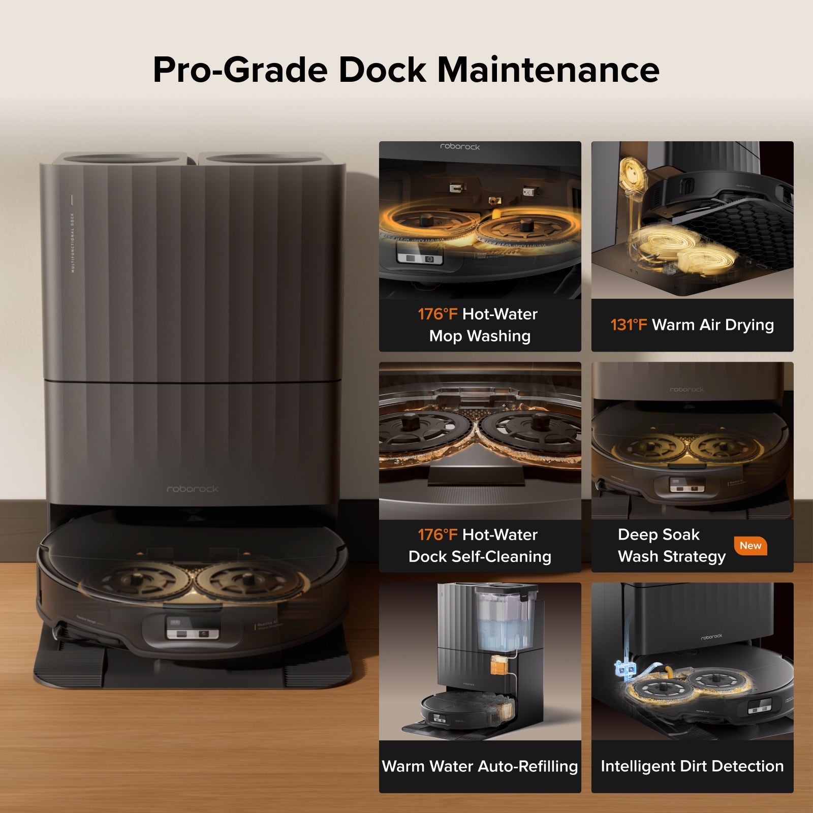 Roborock Qrevo Edge 2 - 25,000 Pa HyperForce™  Suction & Dual Anti-Tangle System