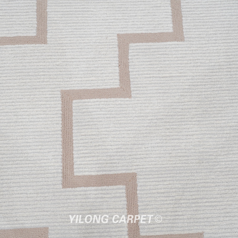 Hand Tufted Wool Carpet Beige Modern Design Carpet 6.56x9.84ft