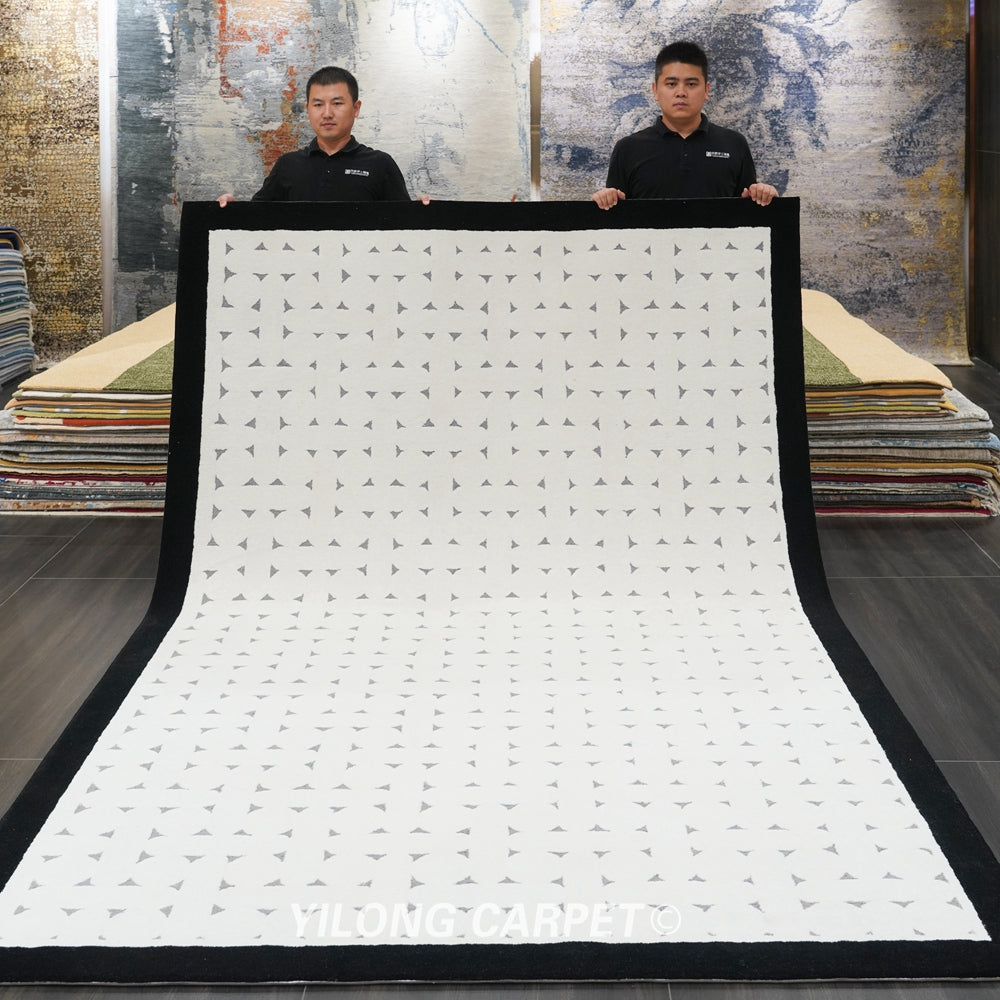 Hand Tufted Wool Carpet Modern Design Simple Carpet 6.56x9.84ft