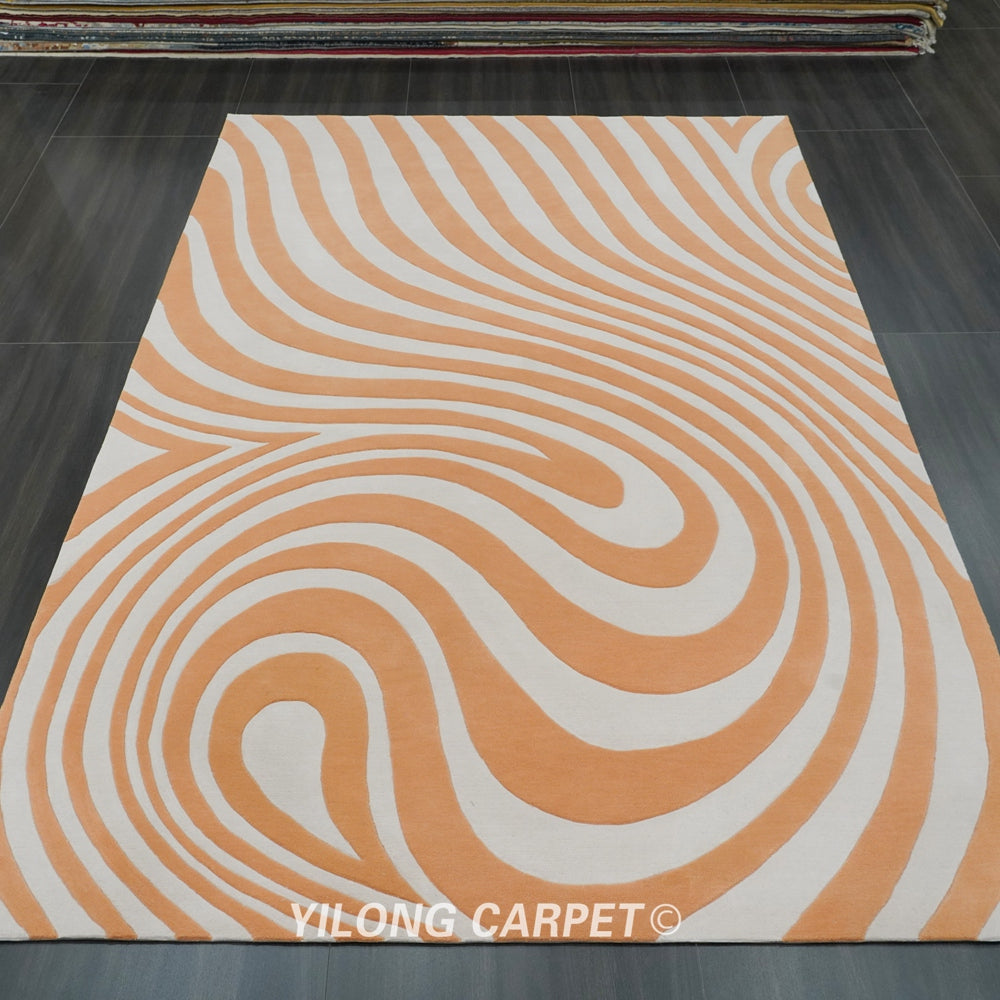 Hand Tufted Wool Carpet Modern Design Abstract Pattern Carpet 6.56x9.84ft