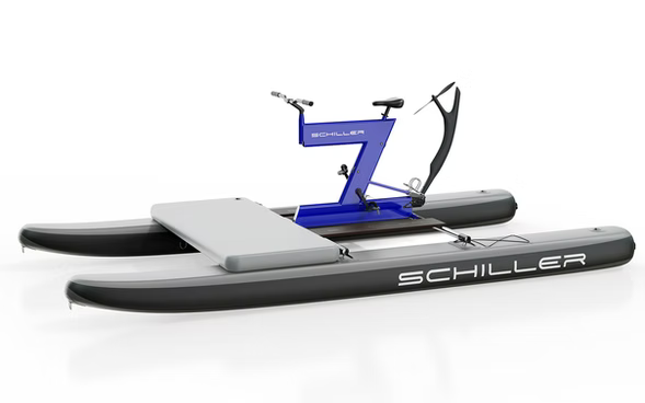 Schiller S1-C Water Bike – Blue Frame with Gray-Black Pontoons