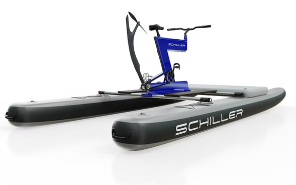 Schiller S1-C Water Bike – Blue Frame with Gray-Black Pontoons