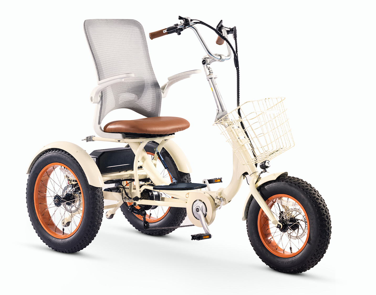 Simple Glide Fat Tire 750W Recumbent E-Trike 2026 w/ Footrest & Hitch Connector