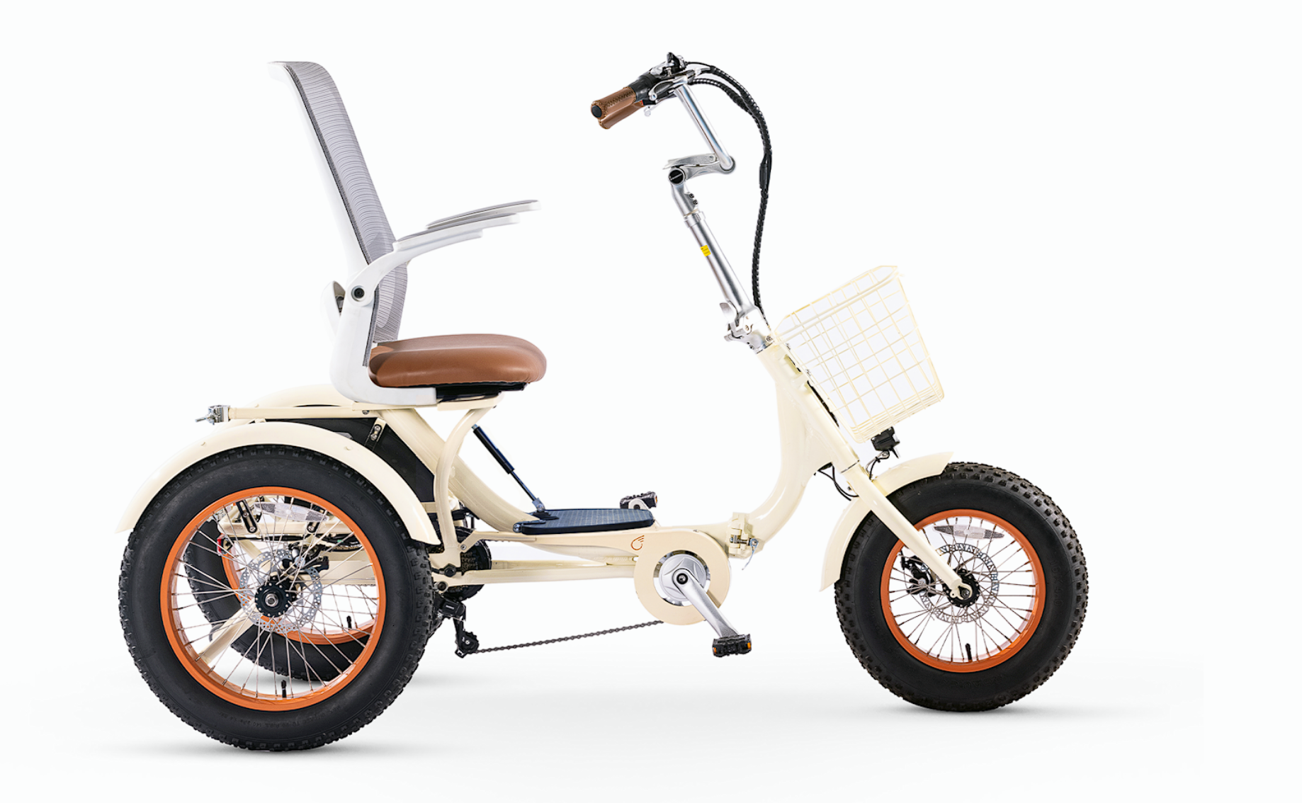Simple Glide Fat Tire 750W Recumbent E-Trike 2026 w/ Footrest & Hitch Connector
