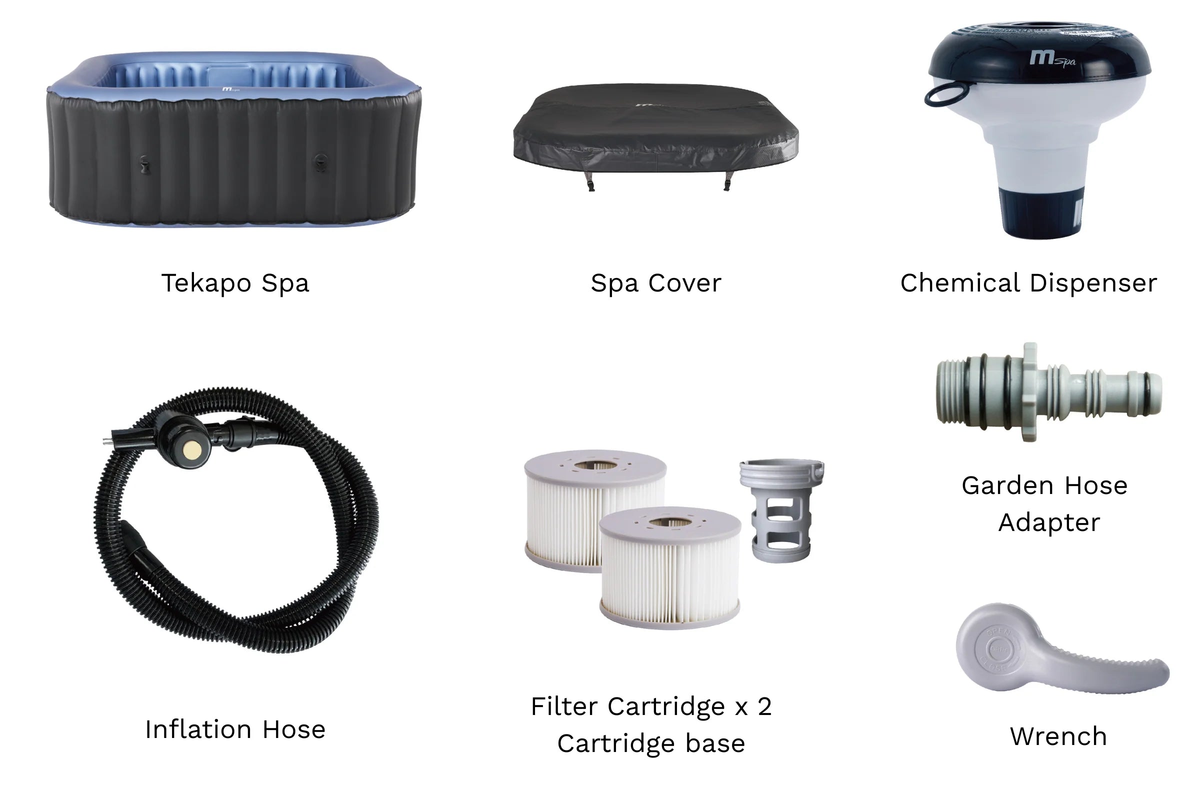 MSPA | TEKAPO | Comfort Series | Inflatable Hot Tub & Spa | Metallic Blue | Upto 6 Person