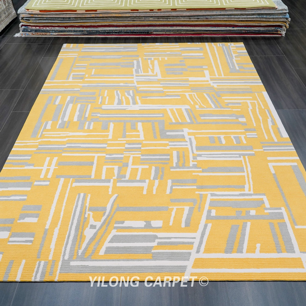 Hand Tufted Wool Carpet Modern Simple Design Carpet 6.56x9.84ft
