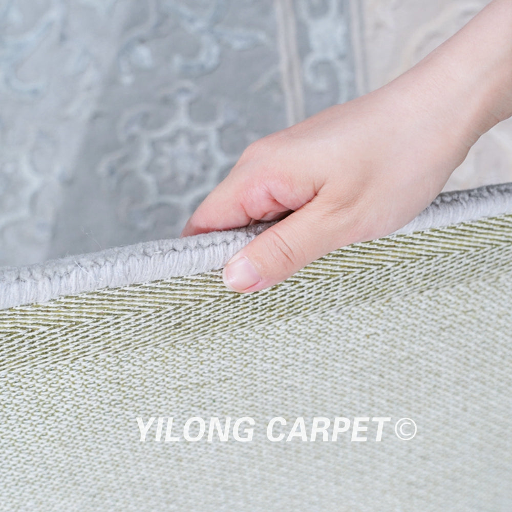 Hand Tufted Wool Silk Rug Modern Carpet 7.9x9.8ft