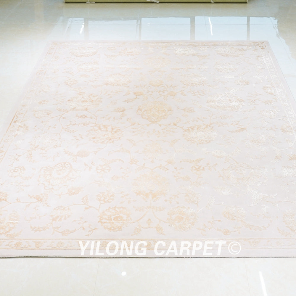 Hand Tufted Wool Silk Modern Simple Carpet 7.9x9.8ft