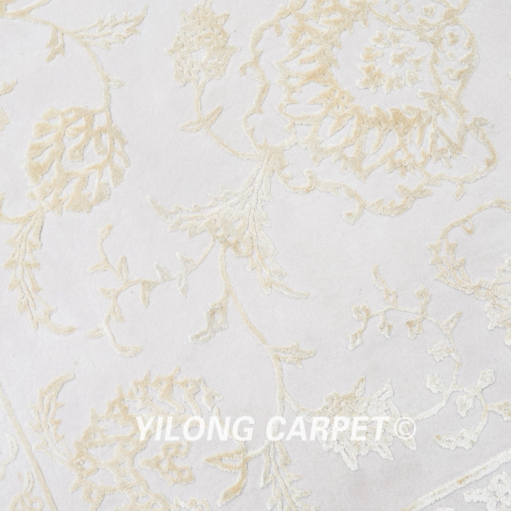 Hand Tufted Wool Silk Modern Simple Carpet 7.9x9.8ft