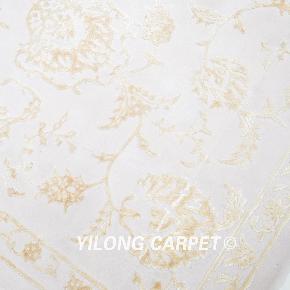Hand Tufted Wool Silk Modern Simple Carpet 7.9x9.8ft