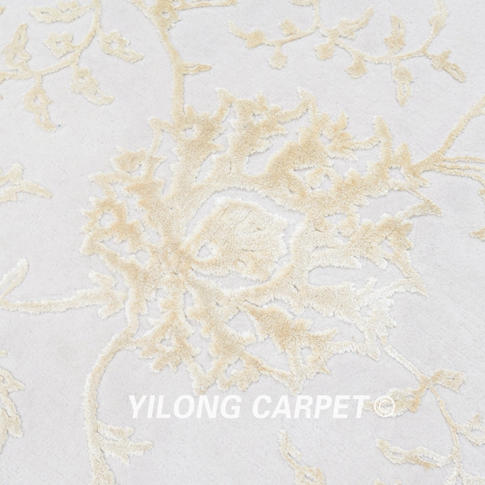 Hand Tufted Wool Silk Modern Simple Carpet 7.9x9.8ft