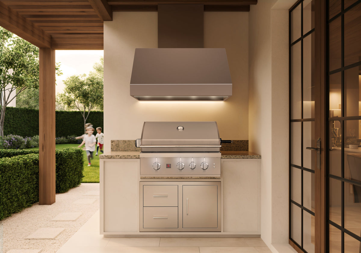 Summerset TRL Pro 32-Inch 3-Burner Built-In Gas Grill With Rear Infrared Burner and Rotisserie Kit