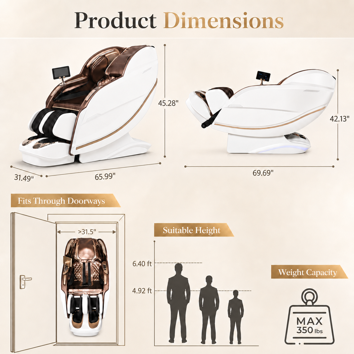 Kollecktiv 203 Royal 4D Full Body Massage Chair