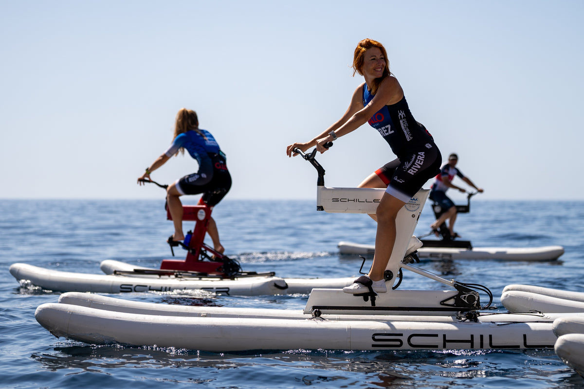 Schiller S1-C Water Bike – White Frame with White Pontoons