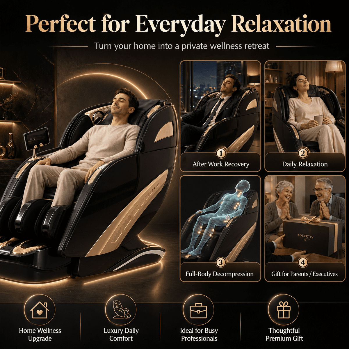 Kollecktiv 202 Zero Gravity 4D Massage Chair